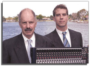 Dave Armstrong Sr & Jr Showing off the new Soundcraft Digital Mixer at a Church Sound Installation in South Florida