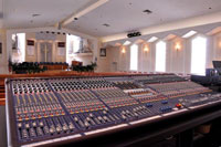Church Audio / Video System with Midas Mixer, Projection Screens for Powerpoint Presentation & HD Video Projectors